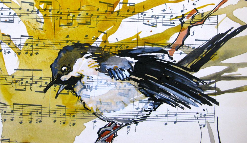 Dessin de CYRIL REGUERRE a pour titre LE CHANTEUR style figuratif dim : CYRIL REGUERREprix:130