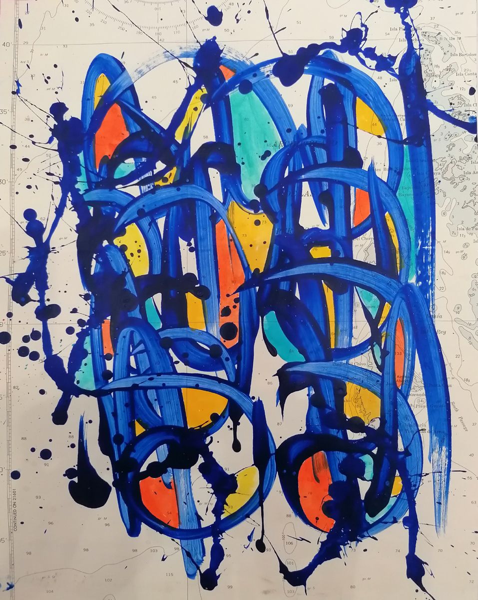 Dessin de STEPHANE RIME a pour titre Noname D100 style abstrait dim : STEPHANE RIMEprix:100