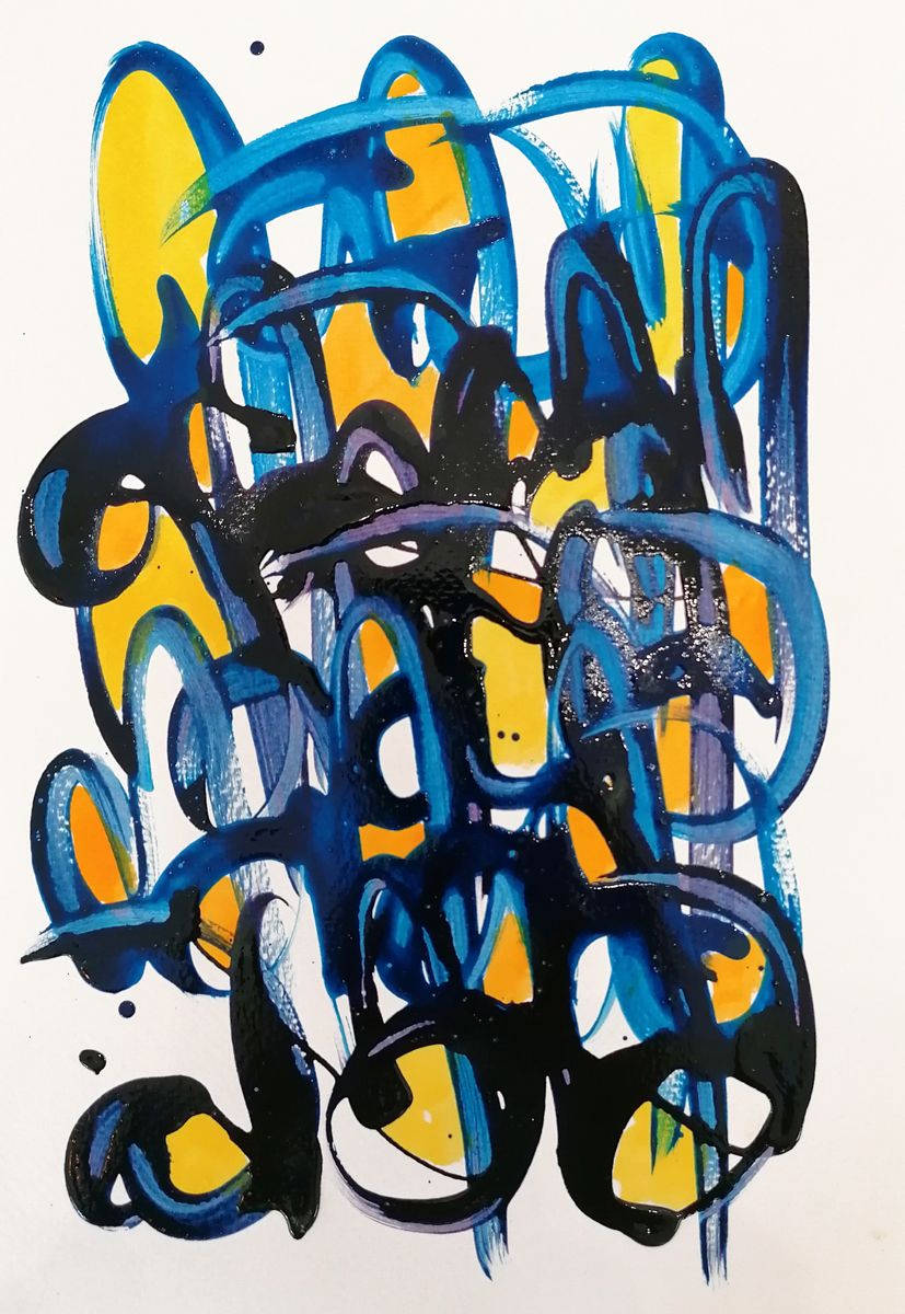 Dessin de STEPHANE RIME a pour titre Noname D179 style abstrait dim : STEPHANE RIMEprix:55