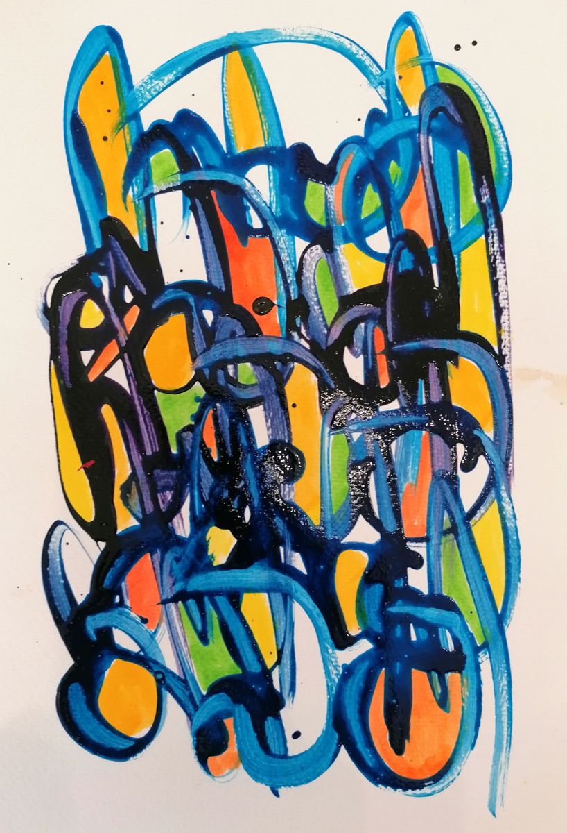 Dessin de STEPHANE RIME a pour titre Noname D180 style abstrait dim : STEPHANE RIMEprix:55