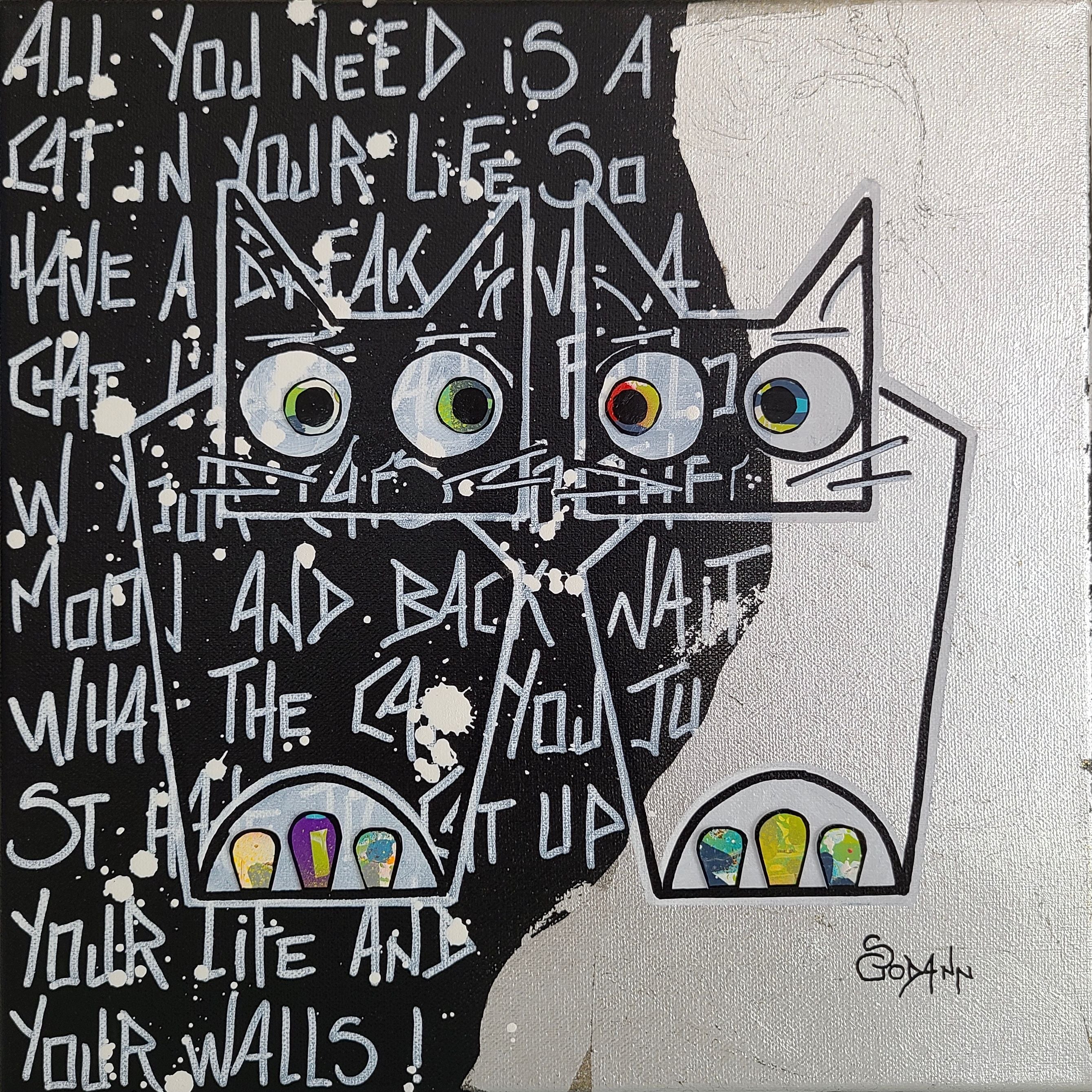 Tableau de Stephanie Godann a pour titre You and me forever style street art dim : Stephanie Godannprix:300