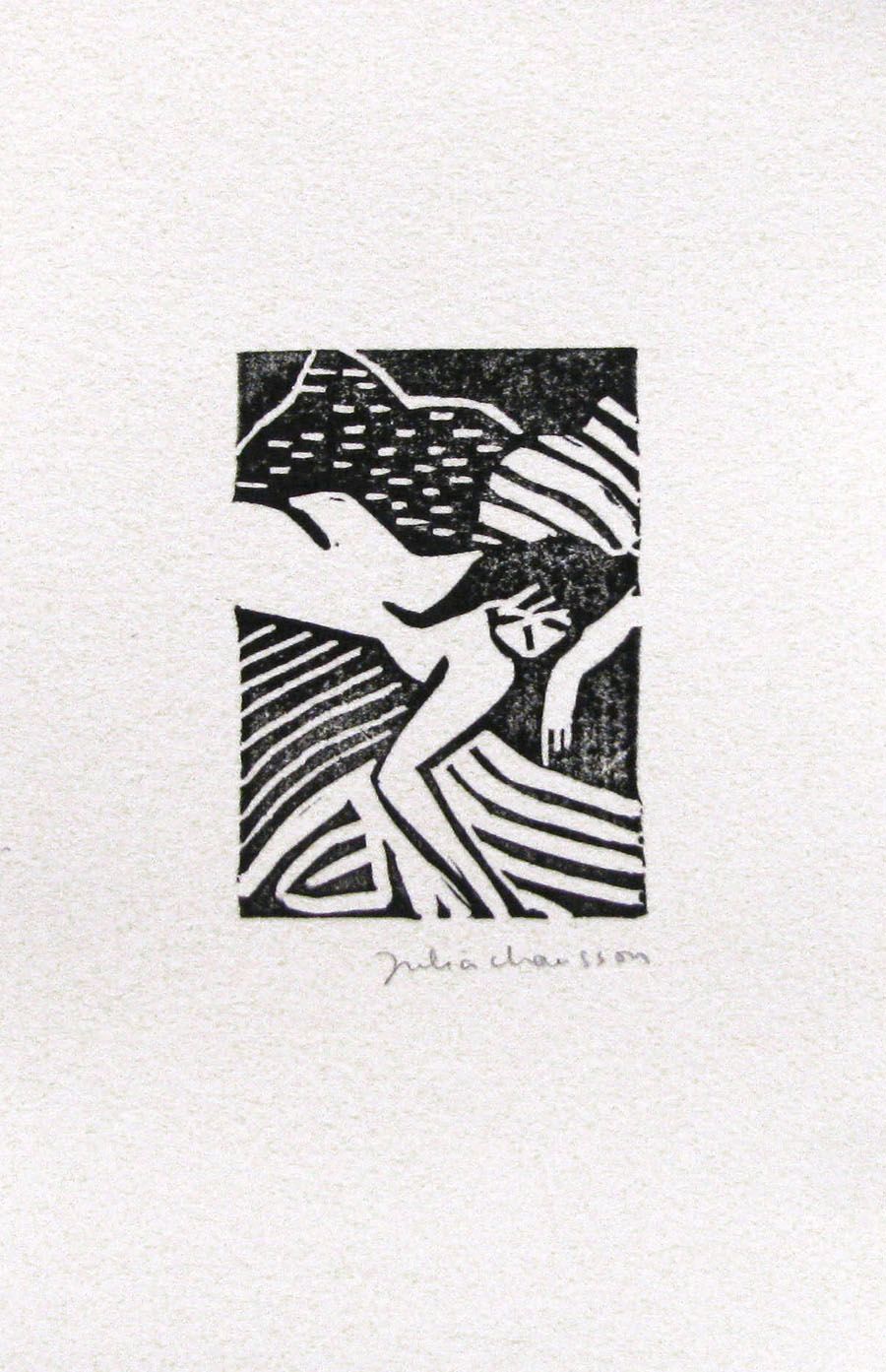 Editions d'art de JULIA CHAUSSON a pour titre PARESSE style figuratif dim : JULIA CHAUSSONprix:22