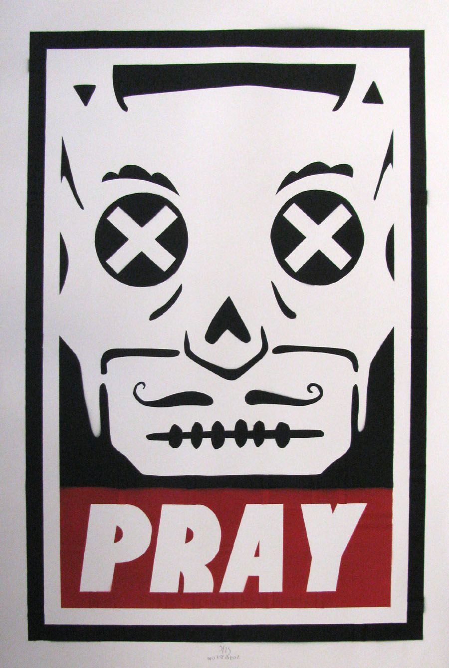 Editions d'art de NOTY AROZ a pour titre REVERSED TRIBUTE TO SHEPARD FAIREY 7/25 style graphique dim : NOTY AROZprix: