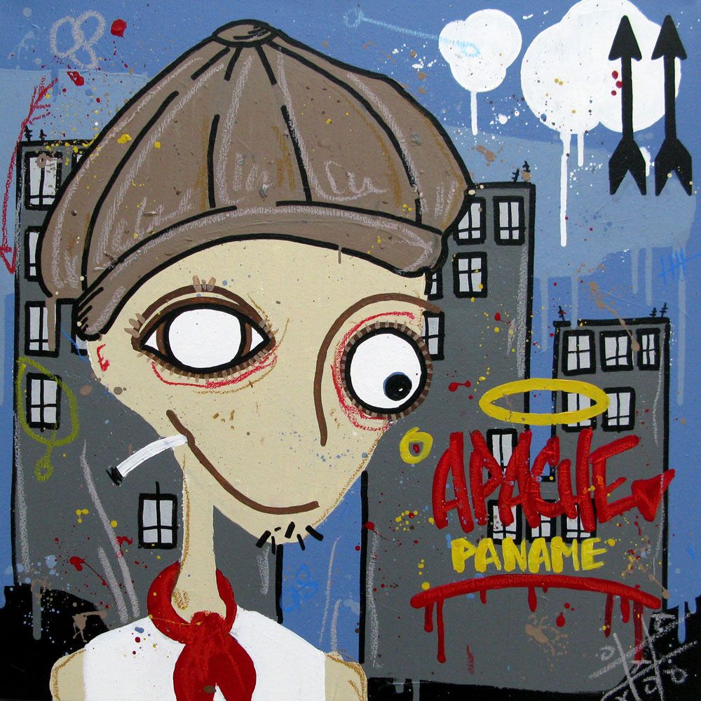 Tableau de DIDIER GOMEZ a pour titre APACHE style graphique dim : DIDIER GOMEZprix:350