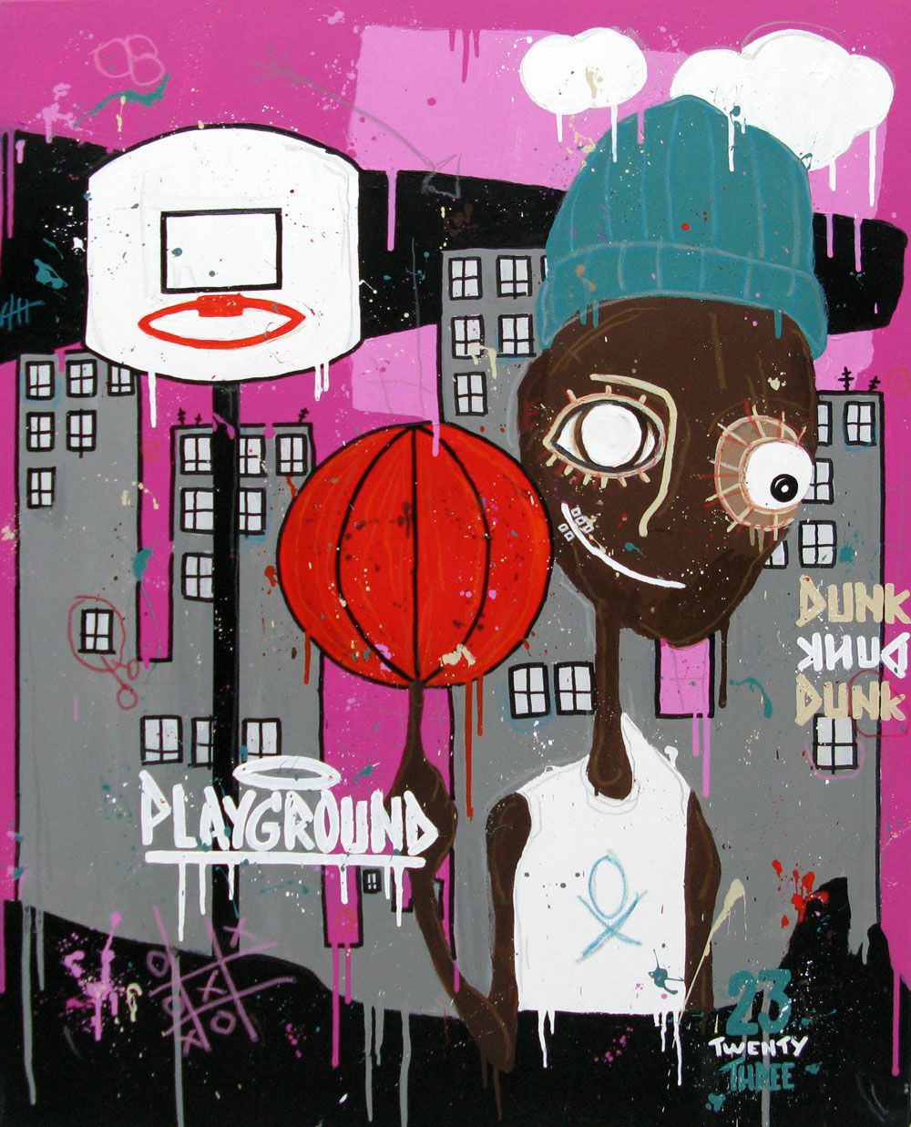 Tableau de DIDIER GOMEZ a pour titre TWENTY THREE style graphique dim : DIDIER GOMEZprix:950