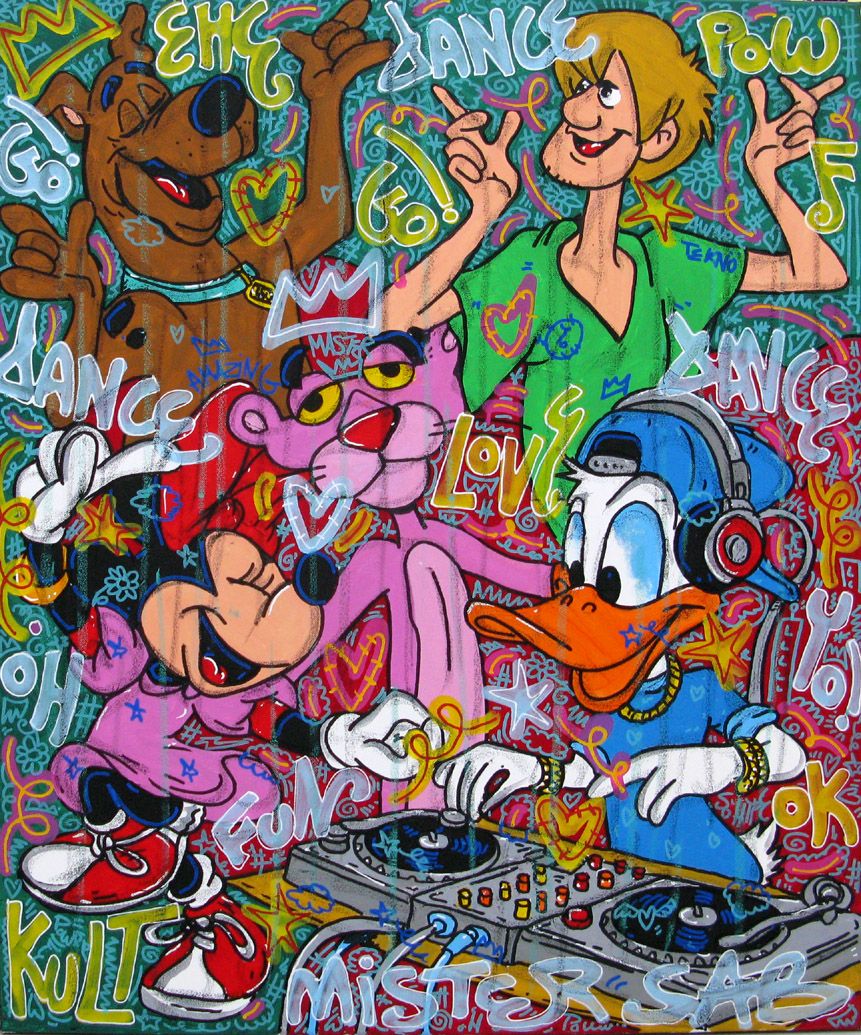 Tableau de RICO SAB a pour titre Dance dance dance style street pop art dim : RICO SABprix:800