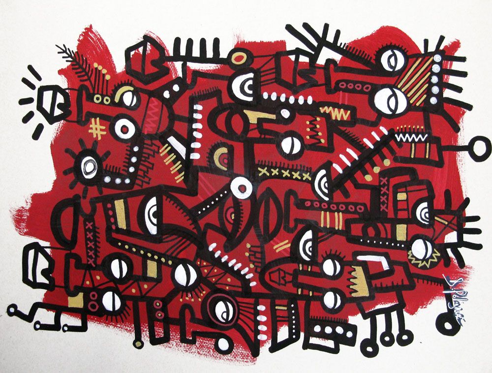 Tableau de Daniel De POLIGNAC a pour titre Dazed 2 style graphique dim : Daniel De POLIGNACprix:120