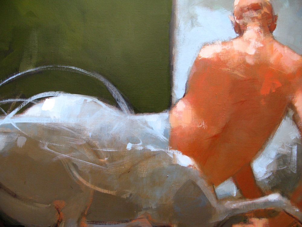 Tableau de MASSEBEUF Olivier a pour titre Dissociated Centaur style figuratif dim : MASSEBEUF Olivierprix:900