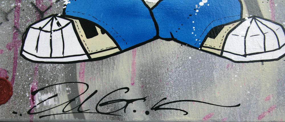 Tableau de JUG a pour titre DOGEYE style street pop art dim : JUGprix:900