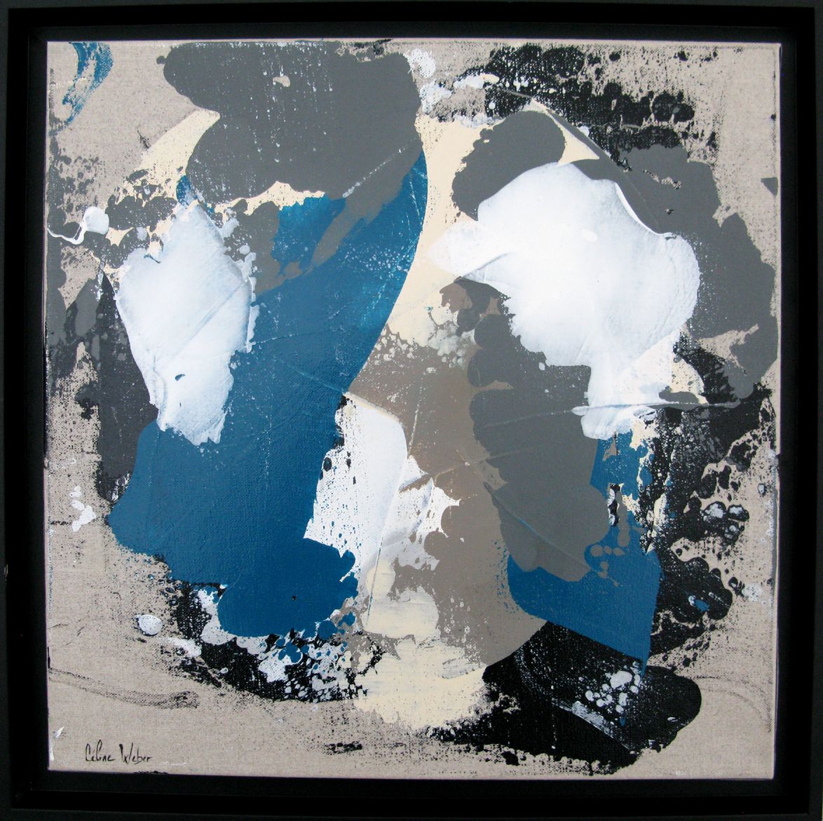 Tableau de CELINE WEBER a pour titre Dunes 1 style abstrait dim : CELINE WEBERprix:290