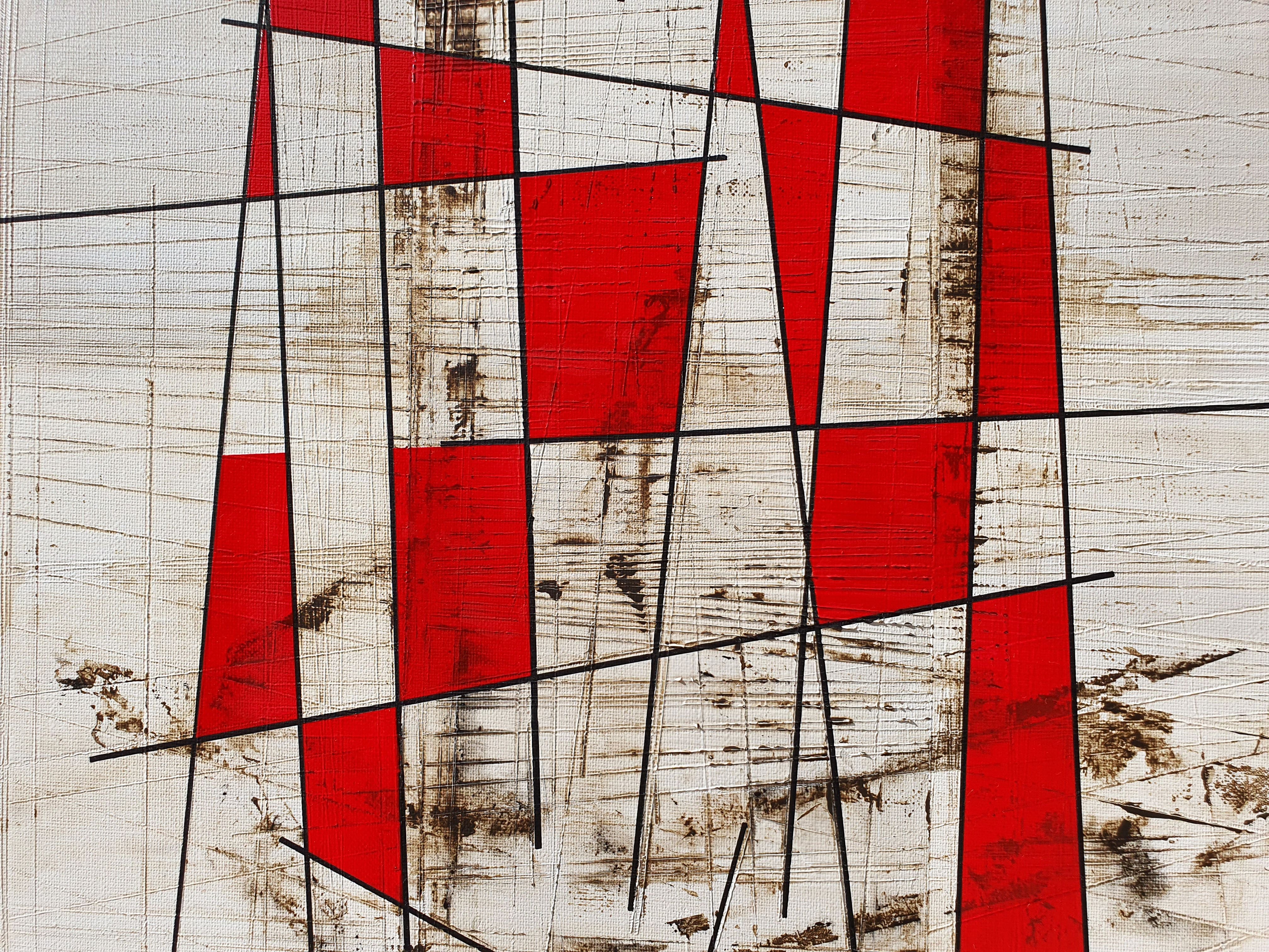 Tableau de LUDOVIC MERCHER a pour titre ÉCLATS style abstrait dim : LUDOVIC MERCHERprix:750