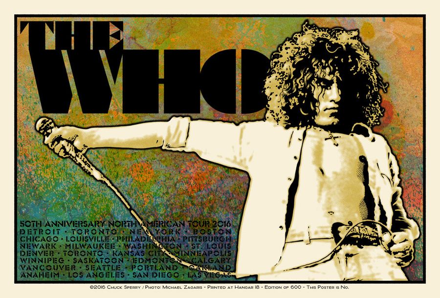 Editions d'art de CHUCK SPERRY a pour titre THE WHO NORTH AMERICA TOUR style figuratif dim : CHUCK SPERRYprix:300