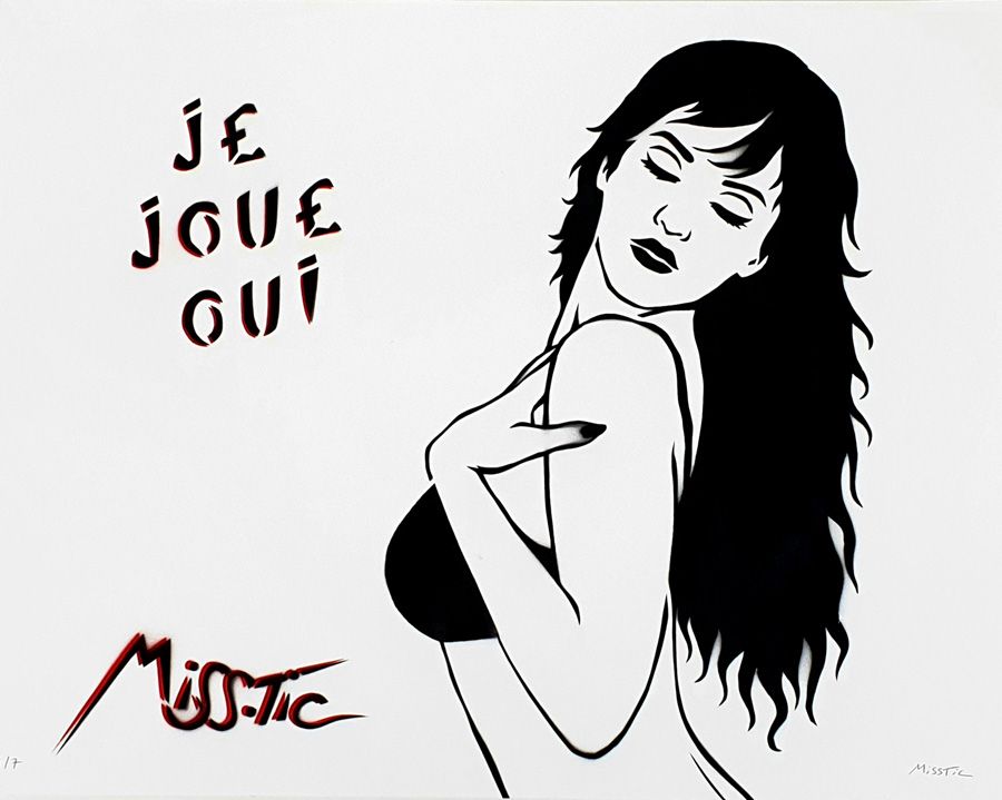 Editions d'art de MISS TIC a pour titre JE JOUE OUI style figuratif dim : MISS TICprix:7000