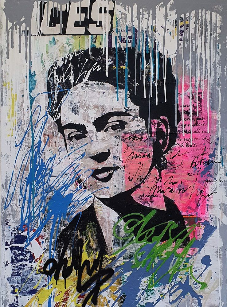 Editions d'art de PATRICIA GADISSEUR a pour titre FRIDA style street pop art dim : PATRICIA GADISSEURprix:70