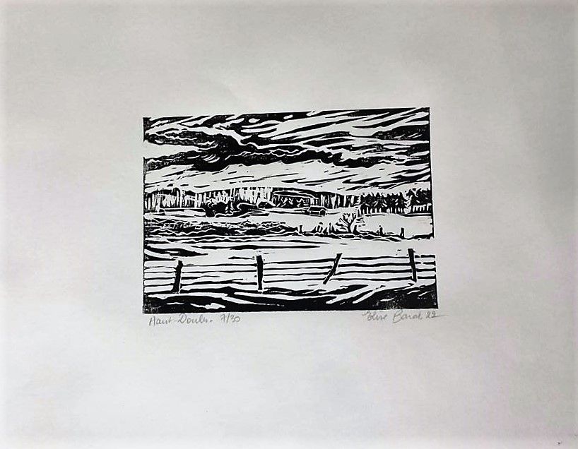 Editions d'art de ELISE BARAT a pour titre HAUT-DOUBS style figuratif dim : ELISE BARATprix:40