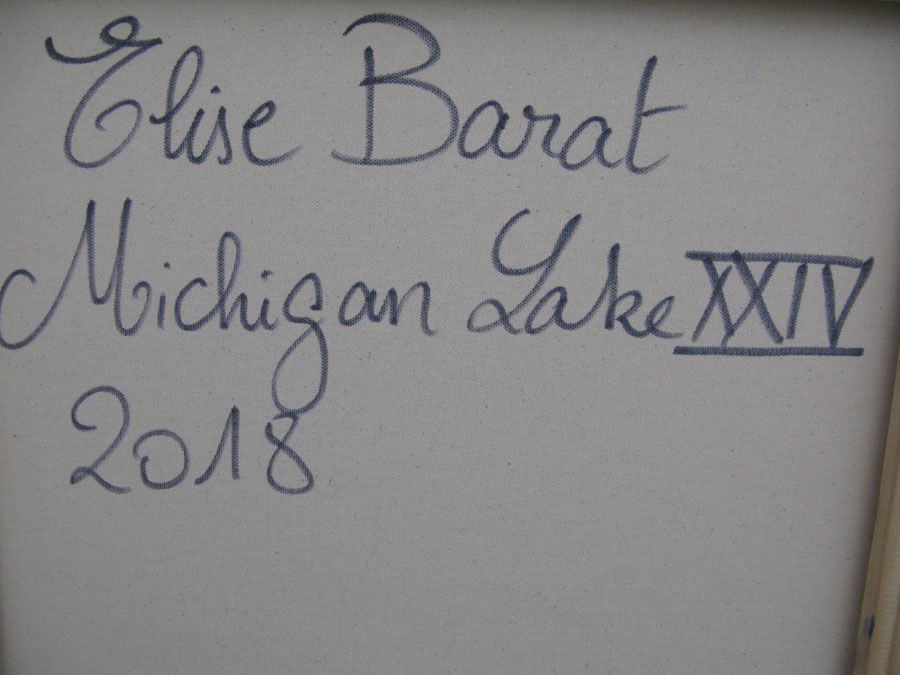 Tableau de ELISE BARAT a pour titre MICHIGAN LAKE XXIV style abstrait dim : ELISE BARATprix: