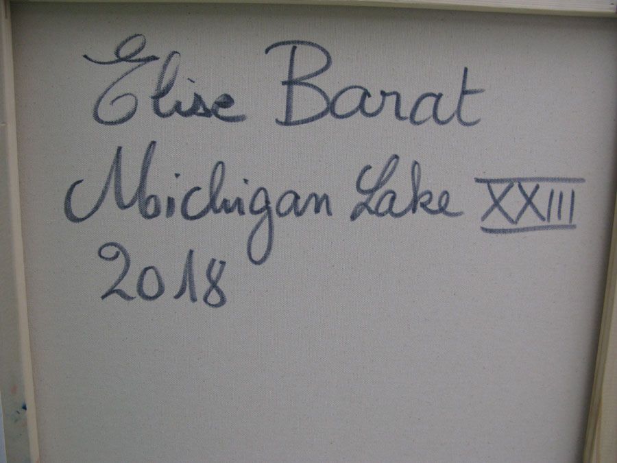 Tableau de ELISE BARAT a pour titre MICHIGAN LAKE XXIII style abstrait dim : ELISE BARATprix: