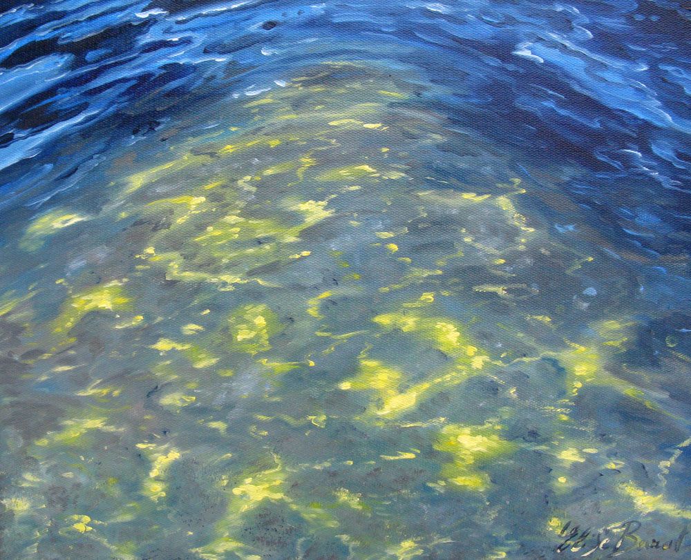 Tableau de ELISE BARAT a pour titre PISCINE NOIRE style figuratif dim : ELISE BARATprix:240