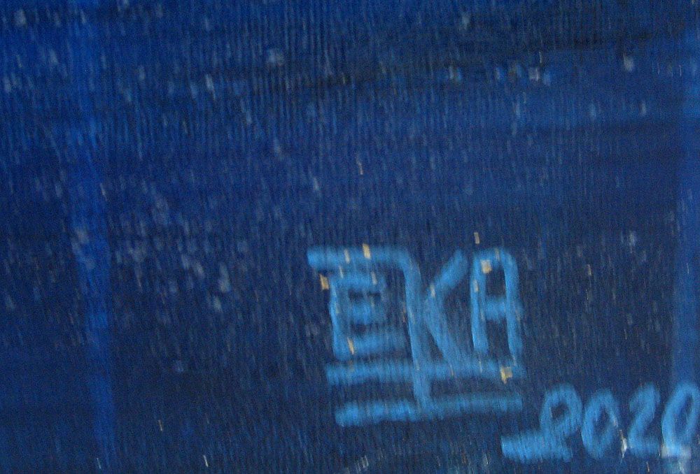 Tableau de ELKA a pour titre BLEU # style abstrait dim : ELKAprix: