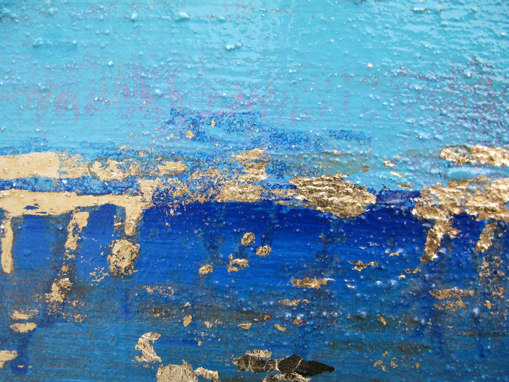 Tableau de ELKA a pour titre BLEU # style abstrait dim : ELKAprix: