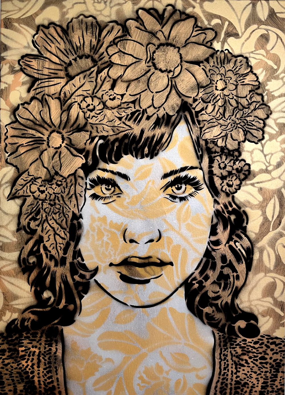 Tableau de CHUCK SPERRY a pour titre BRONZE EMPATHY style street art dim : CHUCK SPERRYprix:4000