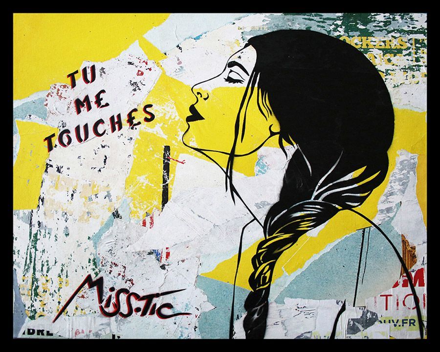 Editions d'art de MISS TIC a pour titre TU ME TOUCHES style figuratif dim : MISS TICprix:2000