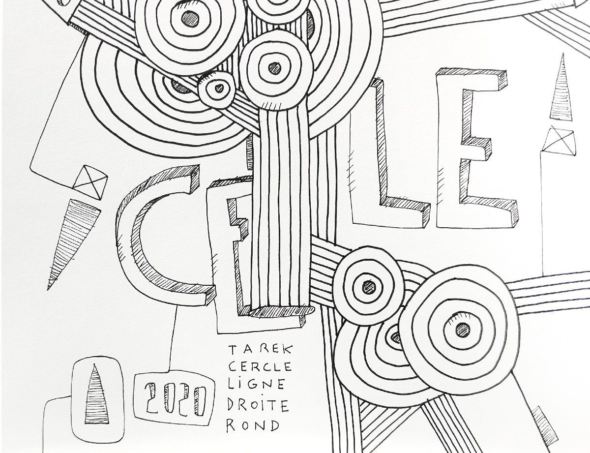 Dessin de TAREK a pour titre Cercle style street pop art dim : TAREKprix:130