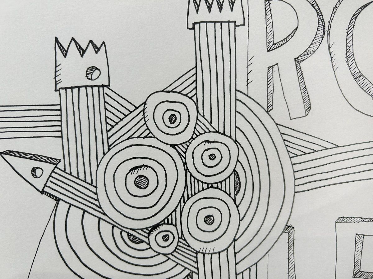 Dessin de TAREK a pour titre Cercle style street pop art dim : TAREKprix:130