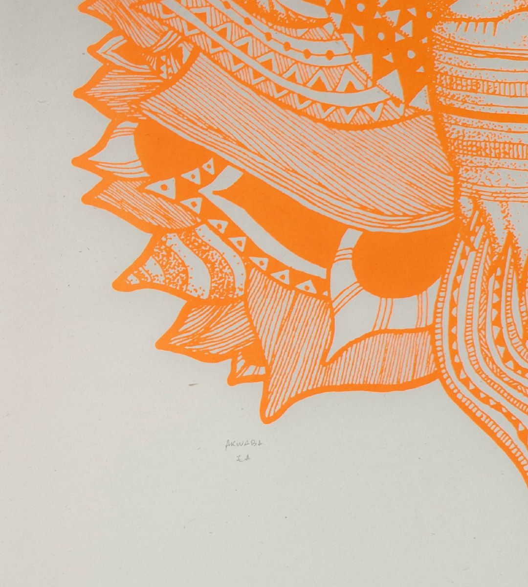 Editions d'art de JIBE a pour titre AKWABA 1 style graphique dim : JIBEprix:120