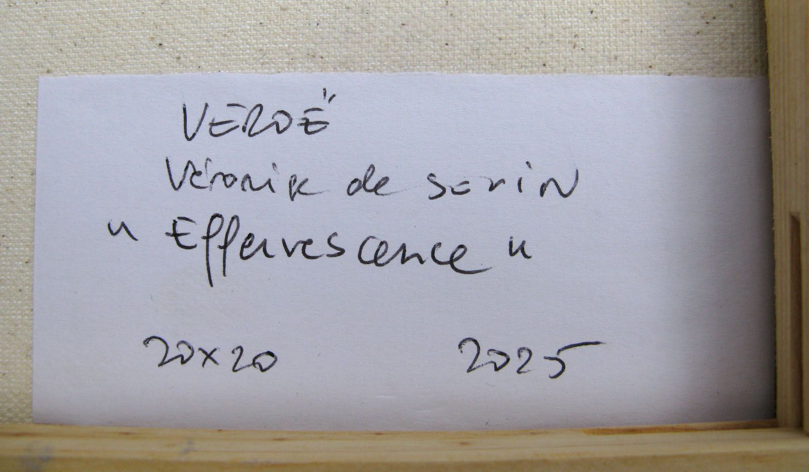 Tableau de VEROE a pour titre Effervescence style figuratif dim : VEROEprix:90