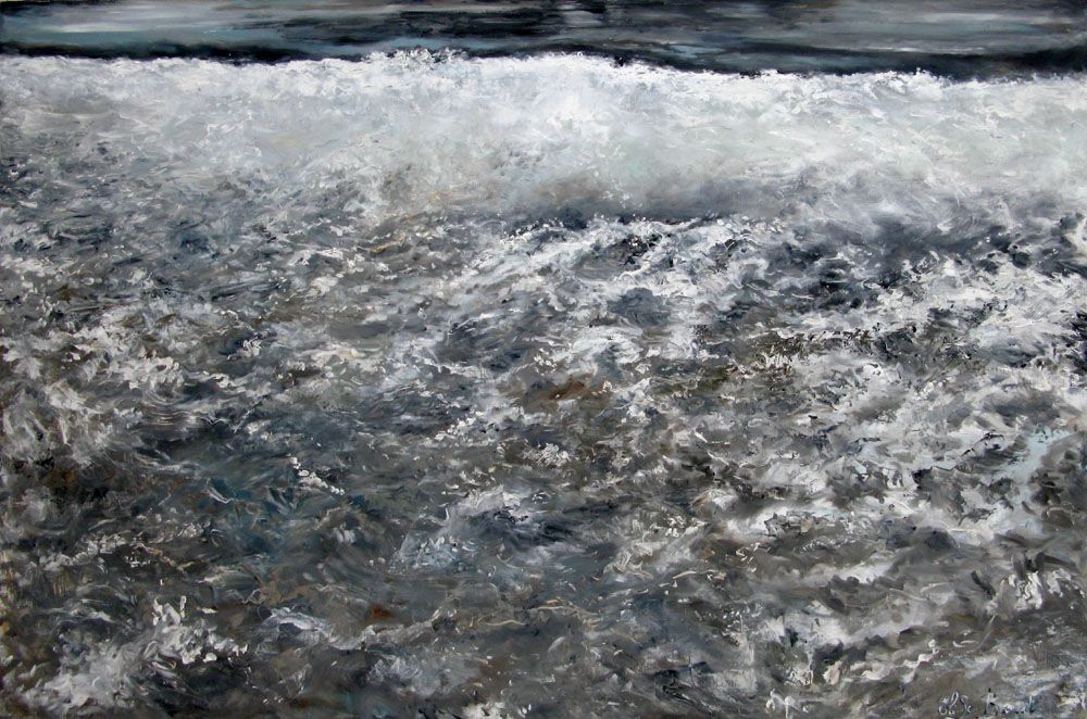 Tableau de ELISE BARAT a pour titre La crue style figuratif dim : ELISE BARATprix:1500