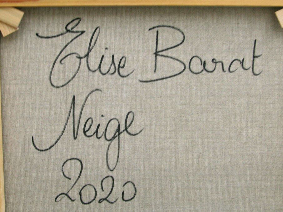 Tableau de ELISE BARAT a pour titre Neige style figuratif dim : ELISE BARATprix:1200