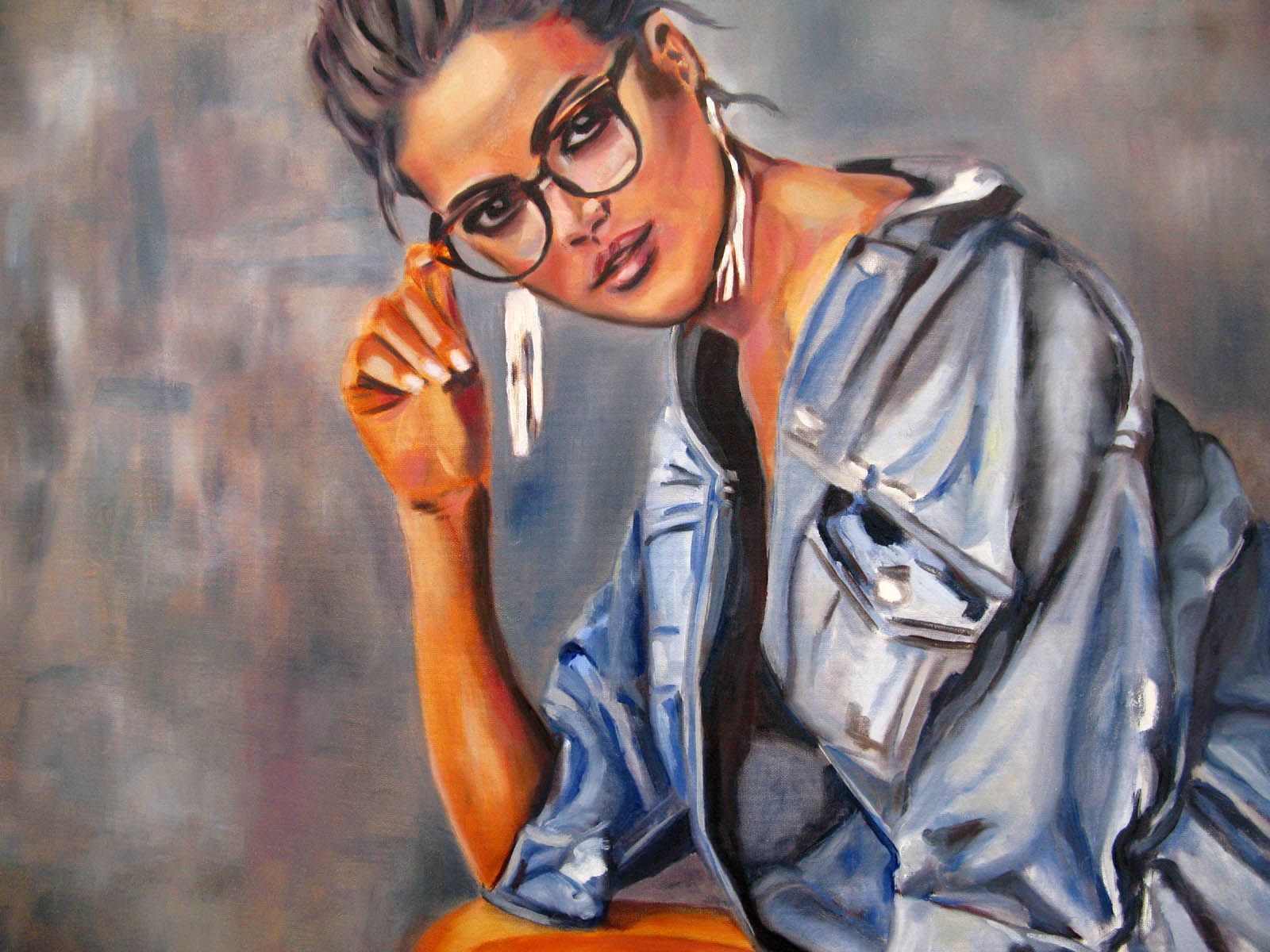 Tableau de EMILIE CREPIN a pour titre Veronika style figuratif dim : EMILIE CREPINprix:1200