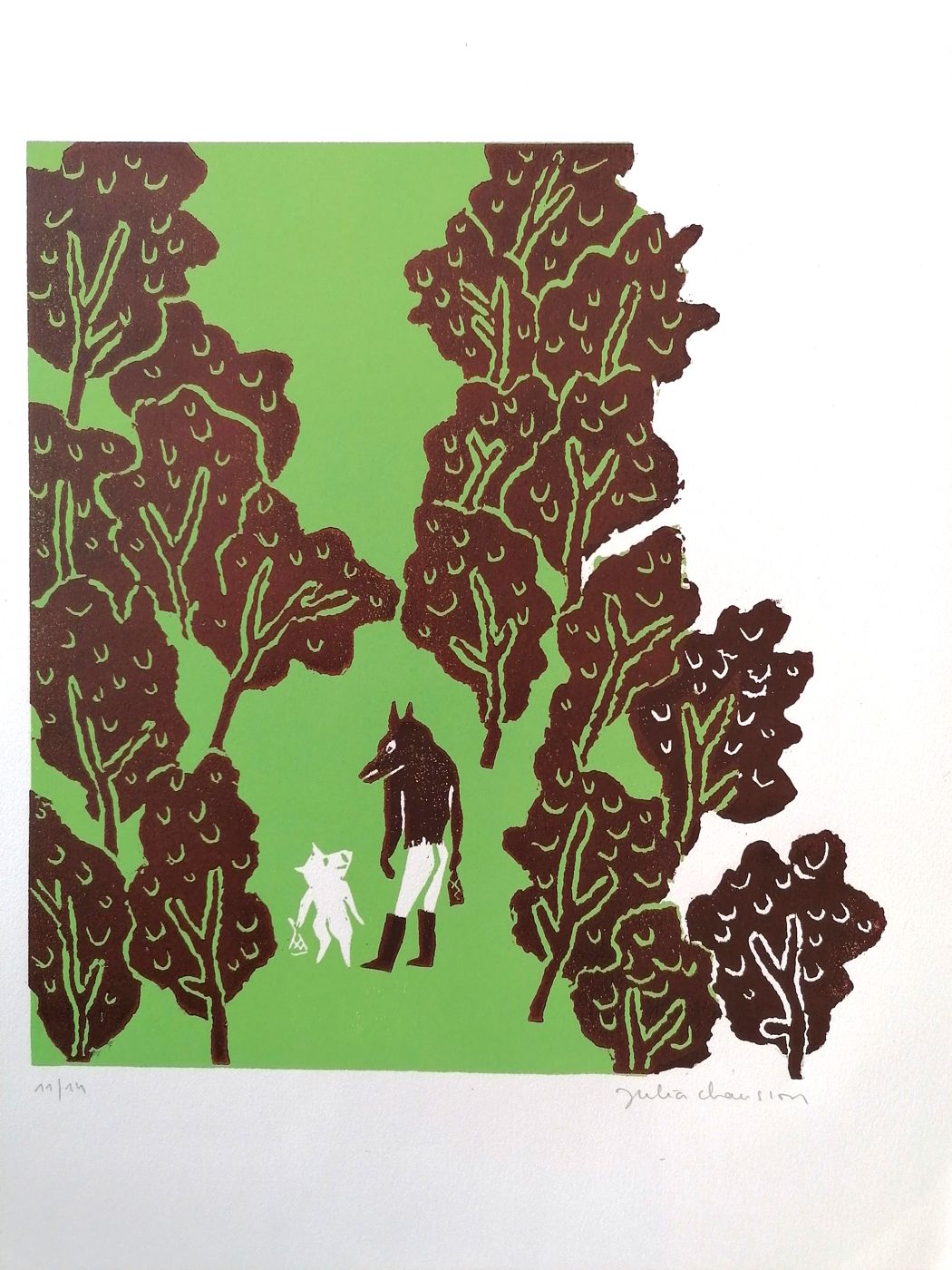 Editions d'art de JULIA CHAUSSON a pour titre En chemin style figuratif dim : JULIA CHAUSSONprix:130