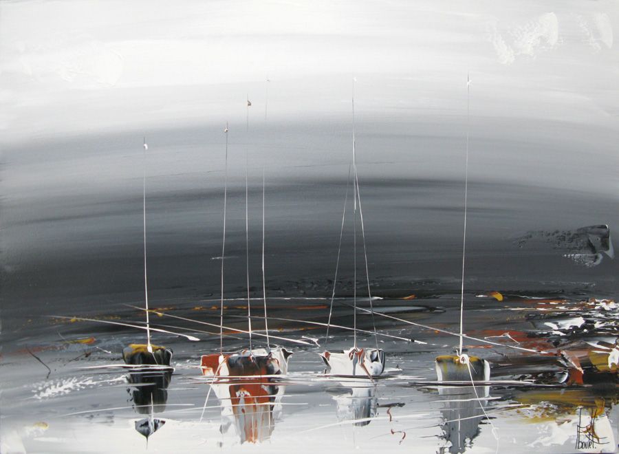 Tableau de F. BOUTET a pour titre MARINE ABSTRAITE style figuratif dim : F. BOUTETprix:750