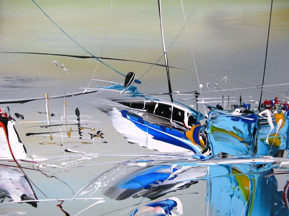 Tableau de F. BOUTET a pour titre MARINE ABSTRAITE 2022-15 style abstrait dim : F. BOUTETprix:900