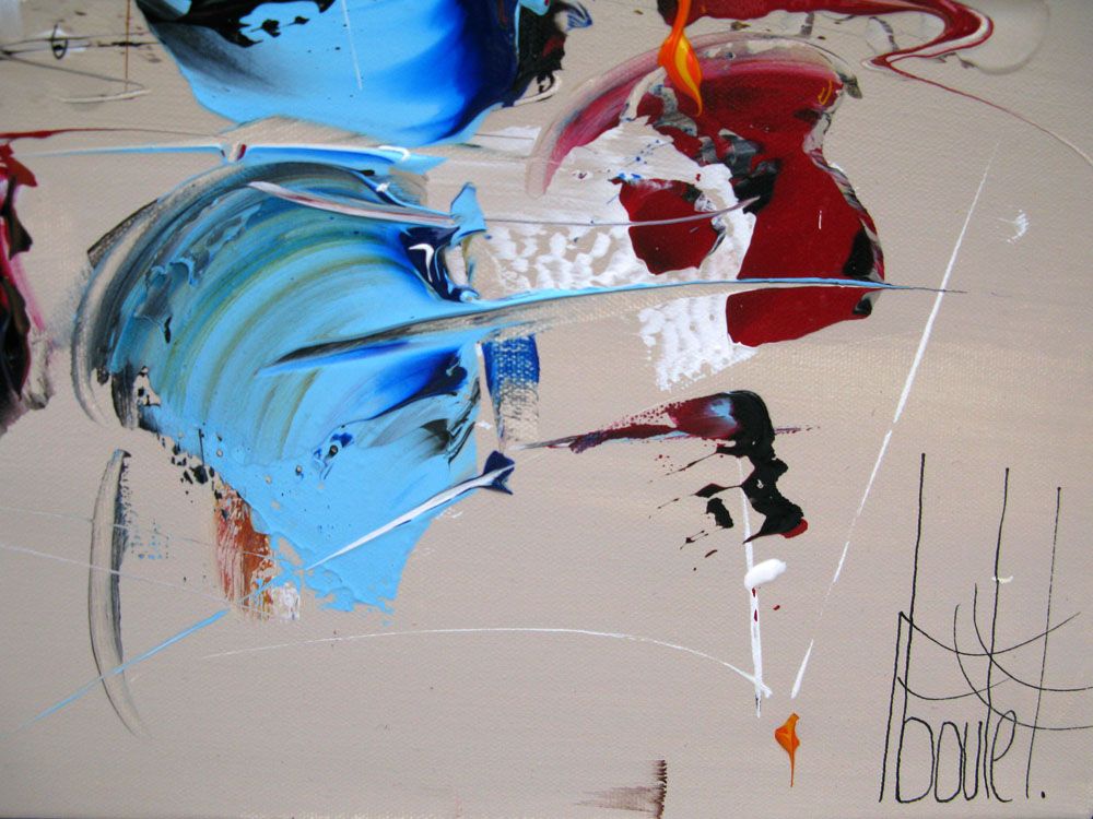 Tableau de F. BOUTET a pour titre MARINE ABSTRAITE 2022-17 style abstrait dim : F. BOUTETprix:900