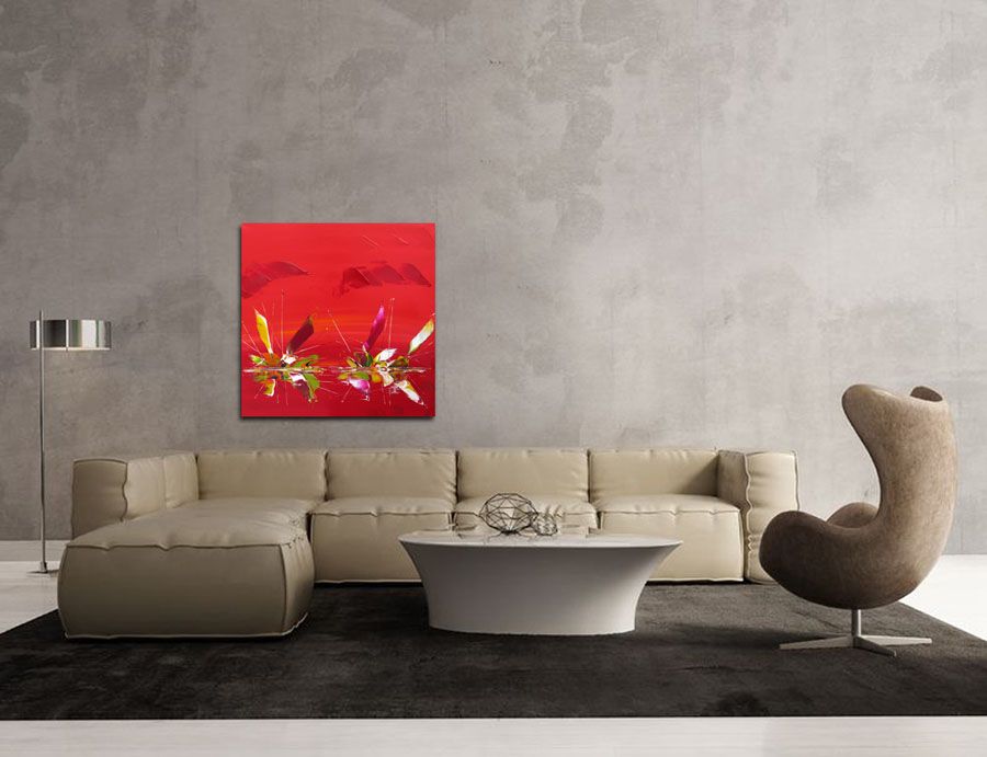Tableau de F. BOUTET a pour titre MARINE H style abstrait dim : F. BOUTETprix:1200