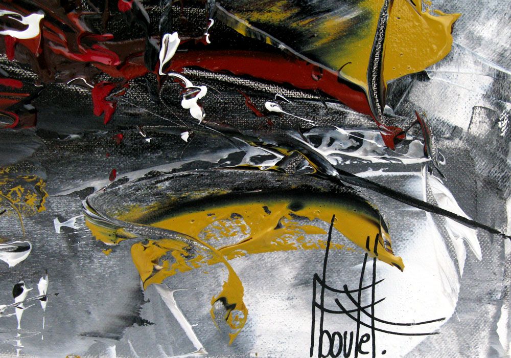 Tableau de F. BOUTET a pour titre BROADWAY style figuratif dim : F. BOUTETprix:600