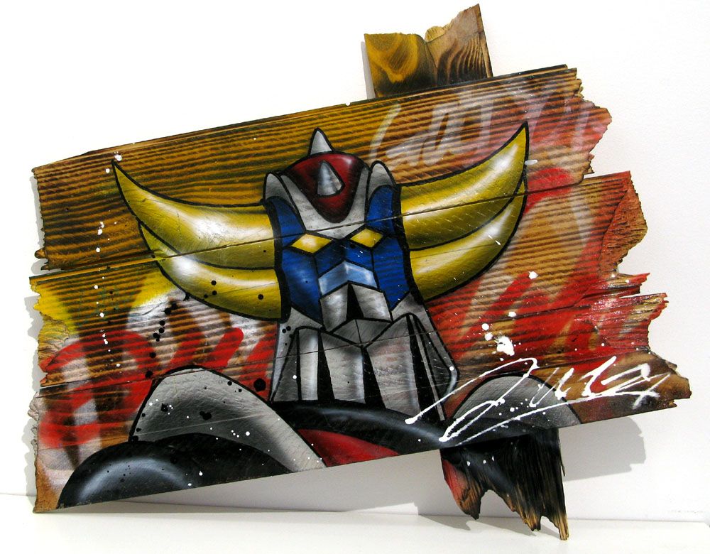 Tableau de JUG a pour titre Face B style street pop art dim : JUGprix:350