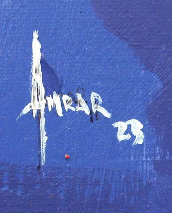 Tableau de FARID AMRAR a pour titre Construction inachevée style abstrait dim : FARID AMRARprix:520