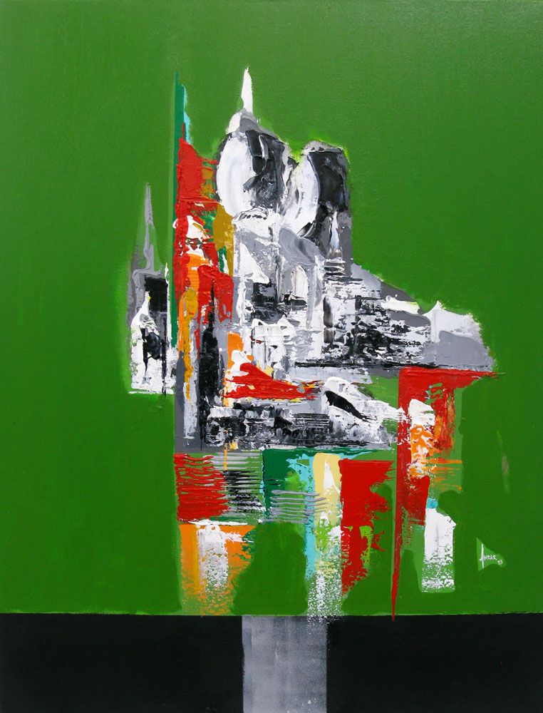 Tableau de FARID AMRAR a pour titre Nature morte style abstrait dim : FARID AMRARprix:380