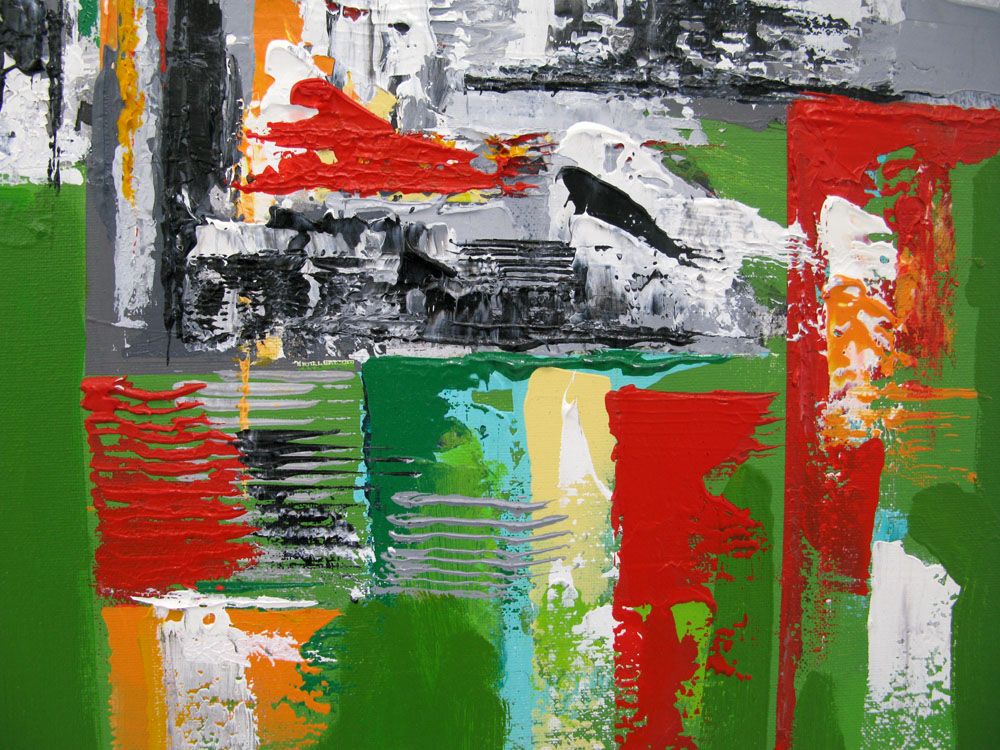 Tableau de FARID AMRAR a pour titre Nature morte style abstrait dim : FARID AMRARprix:380