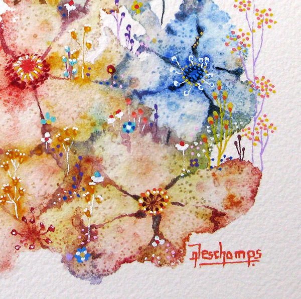 Dessin de AMANDINE DESCHAMPS a pour titre FLEURS DE SEL 1 style figuratif dim : AMANDINE DESCHAMPSprix:90