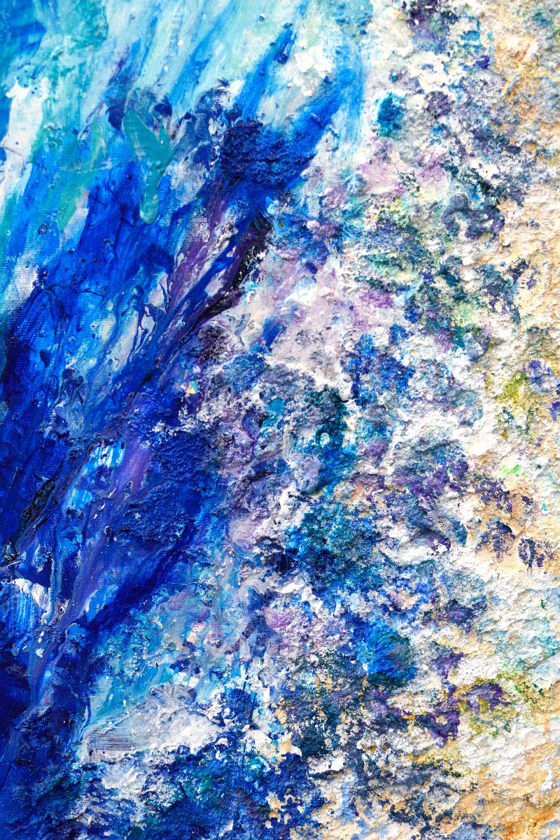 Tableau de Philippe Boliviera a pour titre Flux de Marrée style abstrait dim : Philippe Bolivieraprix:850