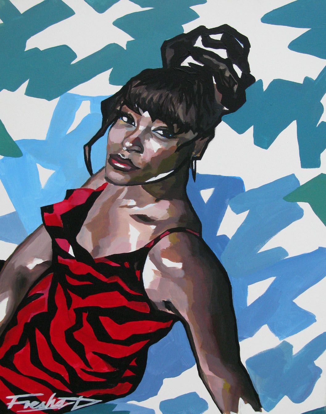 Tableau de FRESHA D a pour titre Aya style figuratif dim : FRESHA Dprix:480
