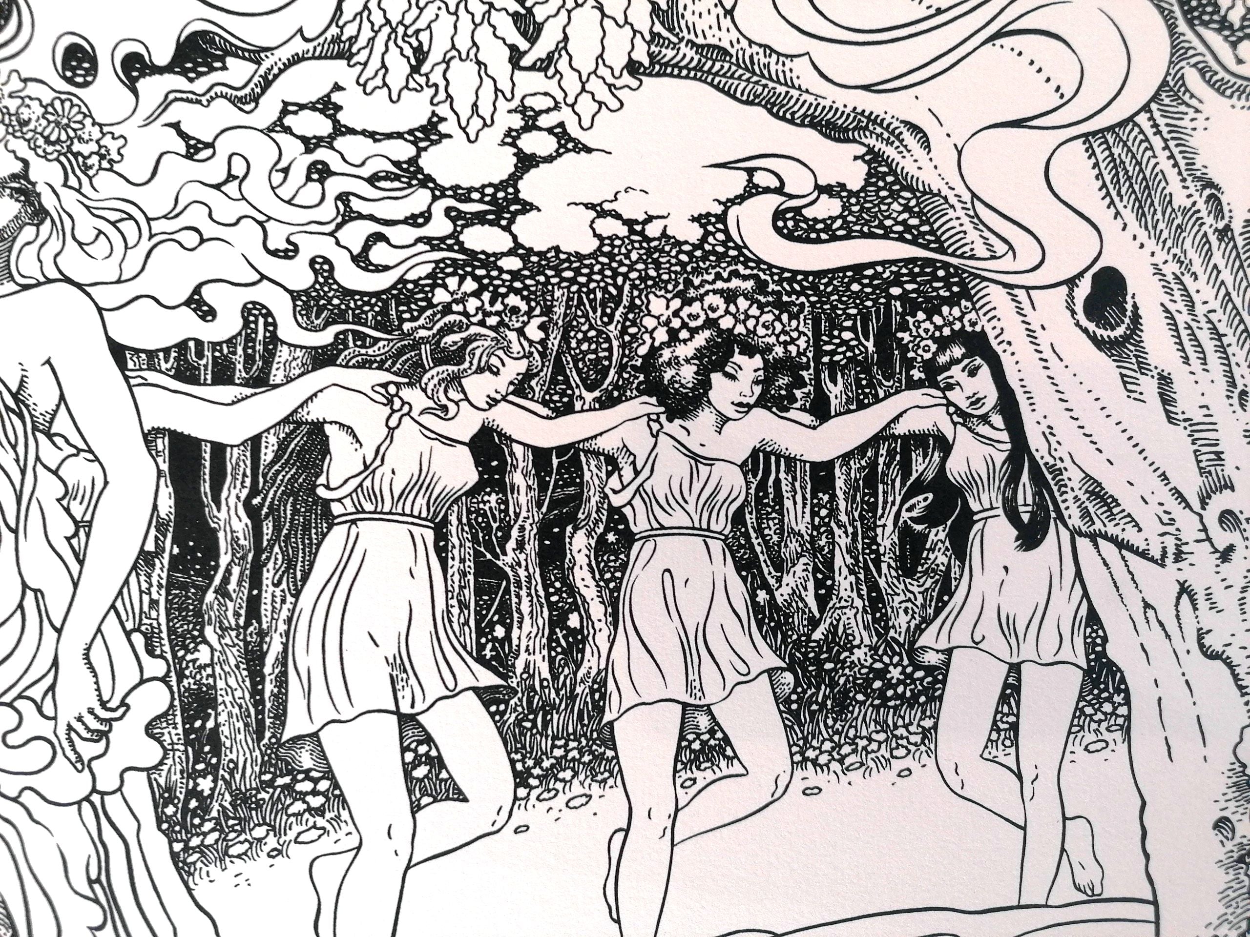 Editions d'art de CHUCK SPERRY a pour titre GHOSTS OF THE FOREST BW TEST style figuratif dim : CHUCK SPERRYprix:400