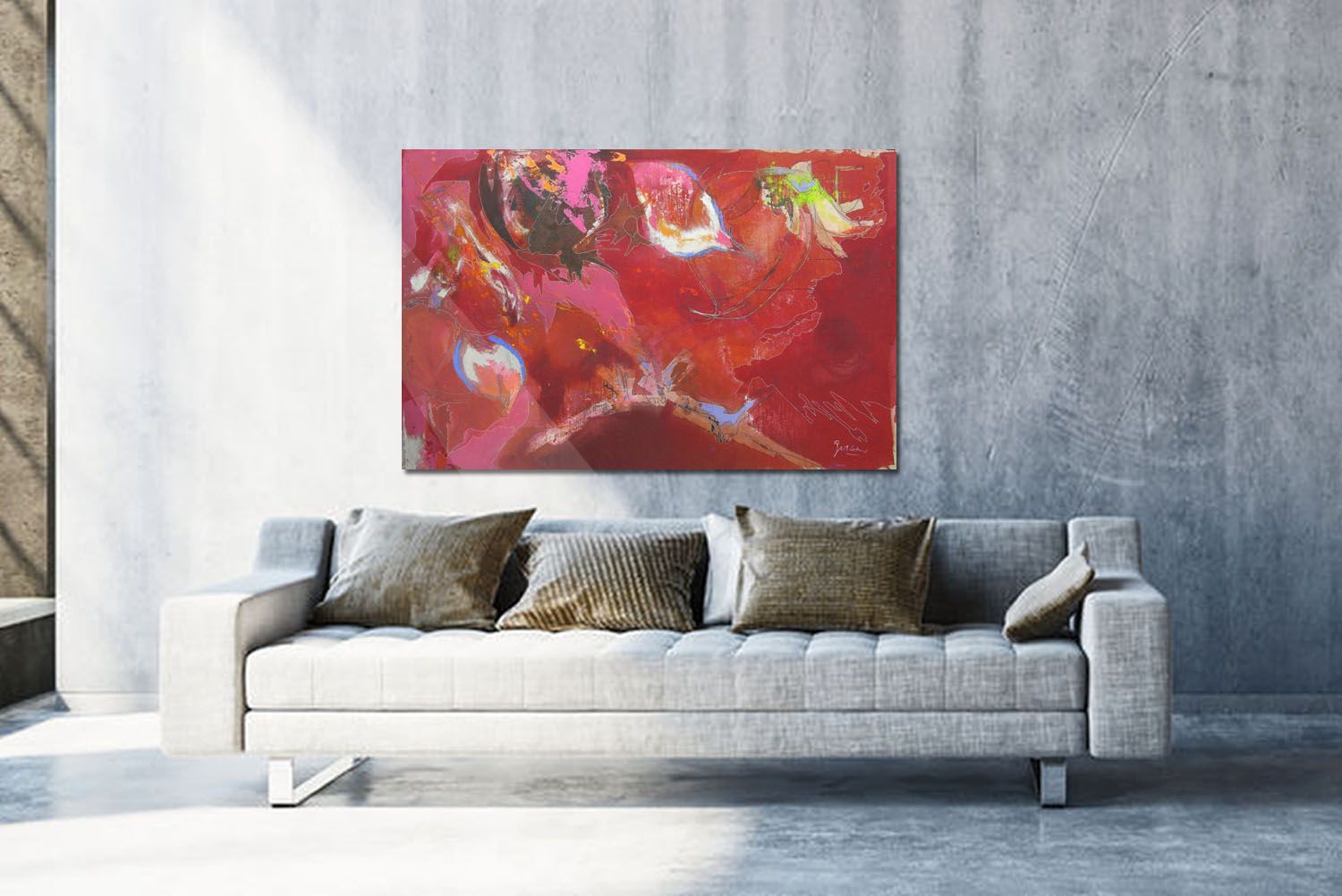 Tableau de GIACOMO a pour titre SERIE NATURE style abstrait dim : GIACOMOprix:2000