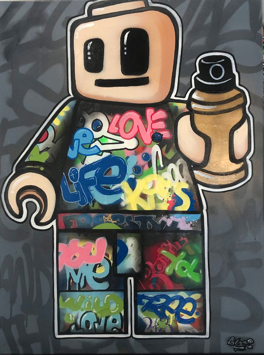 Tableau de GUTI a pour titre For the Fun style street art dim : GUTIprix:490