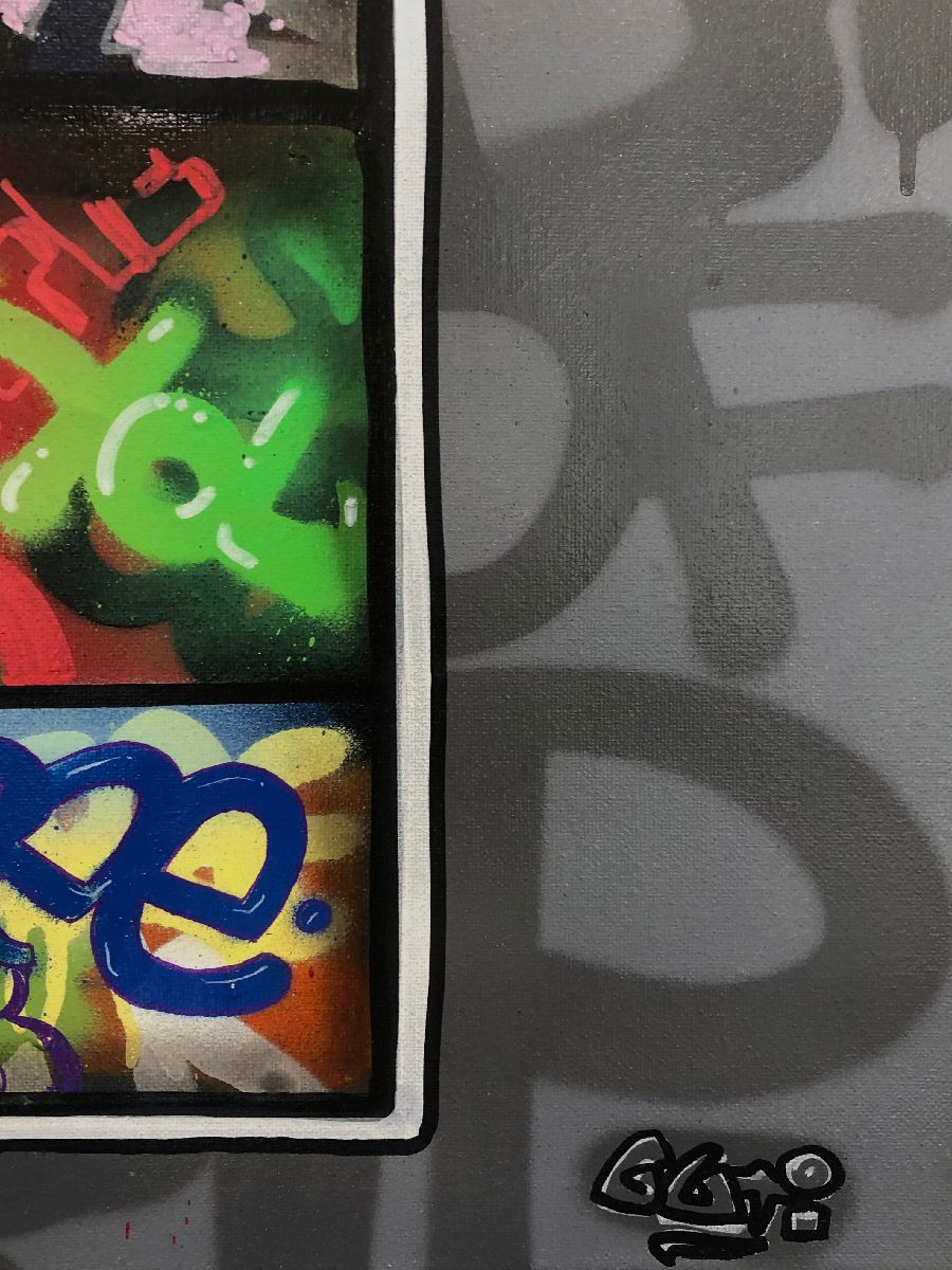 Tableau de GUTI a pour titre For the Fun style street art dim : GUTIprix:490